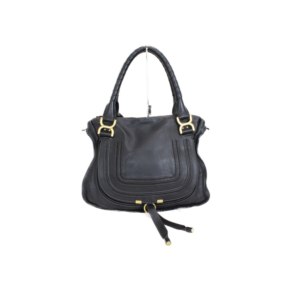 CHLOE Marcie Black Leather Handbag Shoulder Bag